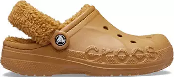 Crocs Baya Lined Fuzz Strap Clog (206633) sand/ecru