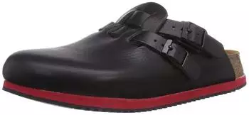 Birkenstock Kay SL Soft Footbed schwarz/rot (schmal)