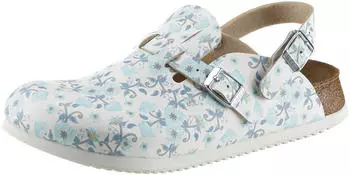 Birkenstock Kay SL Birko-Flor blooming roses blue (schmal) Birkenstock Kay SL Birko-Flor blooming roses blue (schmal)