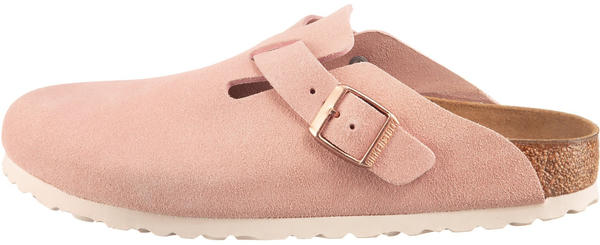 Birkenstock Boston Veloursleder light rose (schmal)