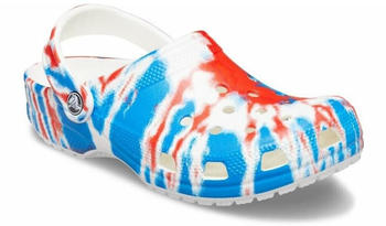 Crocs Classic Tie-Dye Graphic Clog (205453) red/white/blue