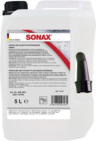 Sonax 2865000 PROFILINE Plastic Cleaner Interior