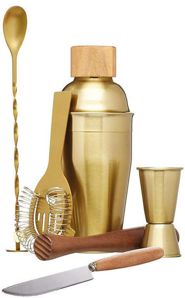 Bar Craft Cocktail Geschenk de, 6-teilig, Messing, Gold, 28 x 32 x 28 cm