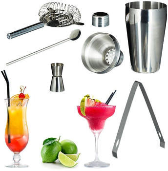 Relaxdays Vergoldetes erhöhtes Hybrid-Cocktail-Shaker-Set (Gold)