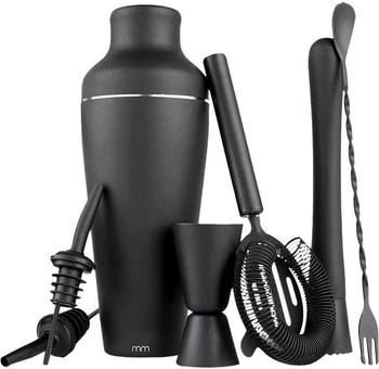 Mikamax Cocktail Shaker Set Mattschwarz (05026)