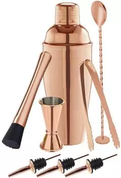 ich-zapfe Cocktail Set 8-teilig Geschenkbox Kupfer Optik