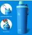 LuxusKollektion Protein Shaker Edelstahl mit Mischkugel, hellblau, 750ml, BPA-frei
