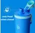 LuxusKollektion Protein Shaker Edelstahl mit Mischkugel, hellblau, 750ml, BPA-frei