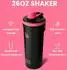 LuxusKollektion Protein Shaker Edelstahl 750ml, doppelwandig, BPA-frei, schwarz
