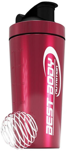 Best Body Nutrition Edelstahl Shaker, 1 x Stück, Farbe: metallic pink