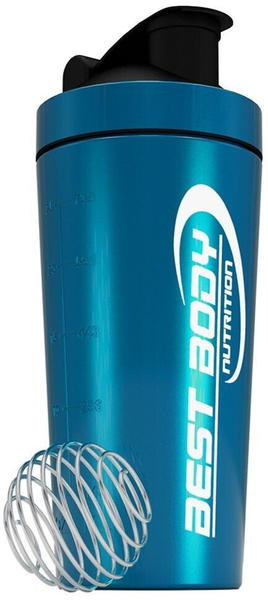 Best Body Nutrition Edelstahl Shaker, 1 x Stück, Farbe: metallic blau