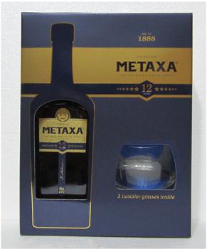 Metaxa 12 Sterne mit 2 Gläsern 0,7l