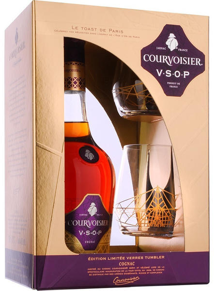 Courvoisier VSOP 40% 0,7l Geschenkset mit 2 Gläsern