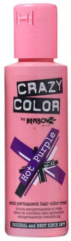 Crazy Color Semi-Permanent Hair Color Cream - Hot Purple (100 ml)