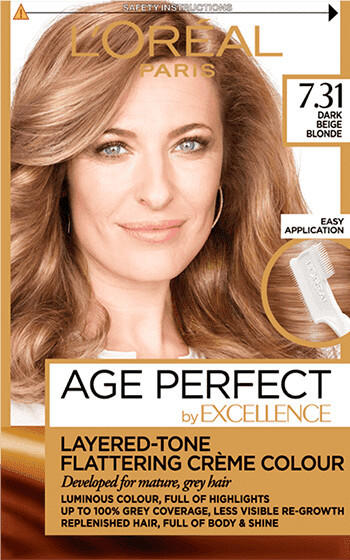 L'Oréal Excellence Age Perfect 7.31 Dark Beige Blonde