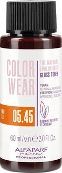 Alfaparf Milano Color Wear Gloss Toner Mahogany - 05.45 Soft Light Copper Mahogany Brown 60ml