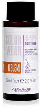 Alfaparf Milano Color Wear Gloss Toner Copper - 08.34 Soft Light Golden Copper Blonde 60ml