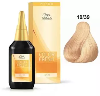 Wella Color Fresh Liquid 10/39 hell lichtblond gold cendr&eacute; (75 ml)