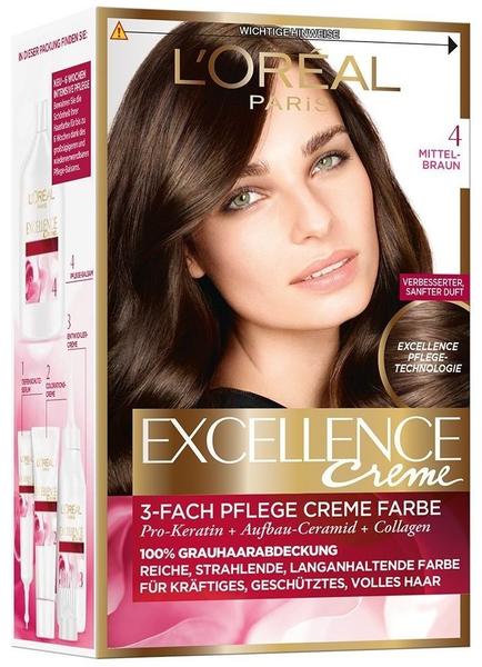 L'Oréal Excellence Crème 4 Mittleres Braun Test TOP Angebote ab 4,34 €  (August 2023)