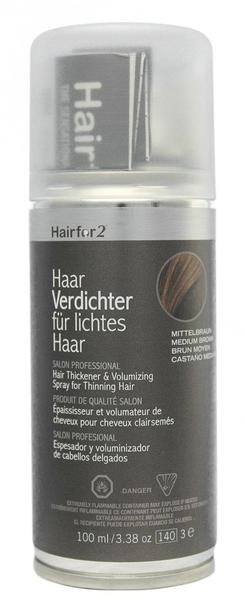 Hairfor2 HaarVerdichter für lichtes Haar - Mittelbraun (100ml)