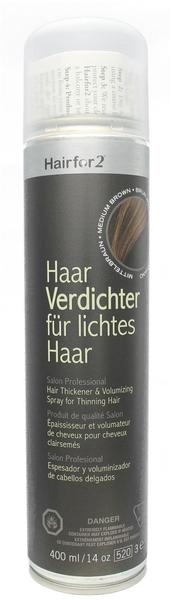 Hairfor2 HaarVerdichter für lichtes Haar - Mittelbraun (400ml)