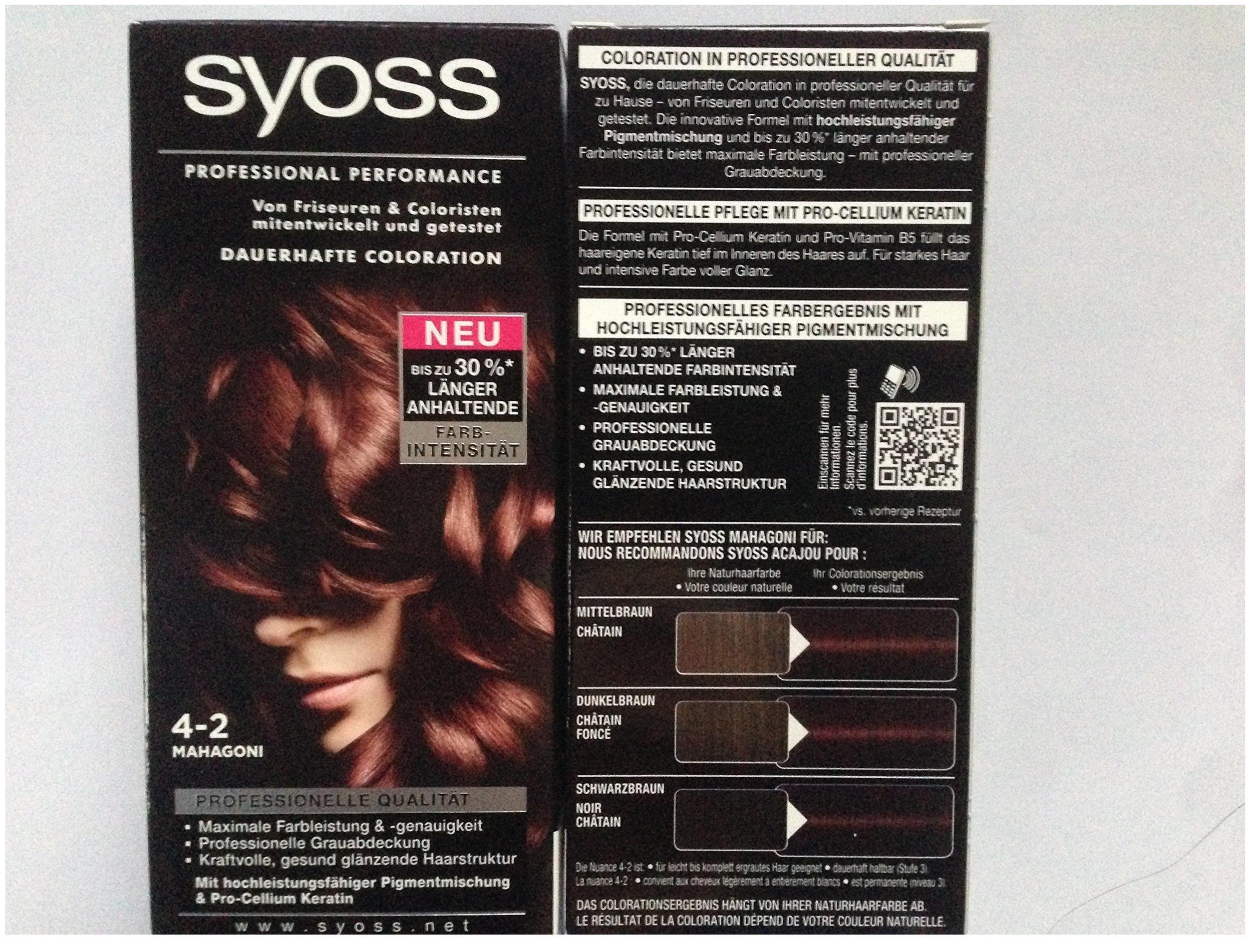syoss Professional Color Classic 4-2 Mahagoni Test TOP Angebote ab 3,79 €  (August 2023)