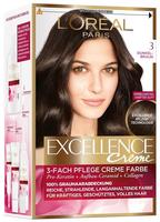 L'Or&eacute;al Paris Excellence Creme Haarfarbe Farbton 3 Ciemny brąz 1 St., Grundpreis: