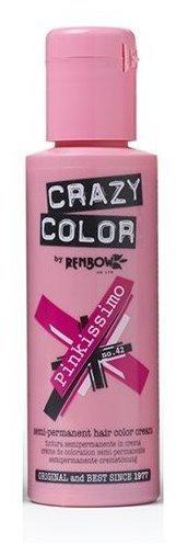 Renbow Crazy Color Semi-Permanent Hair Color Cream - Pinkissimo (100 ml)