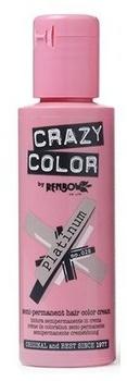 Crazy Color Semi-Permanent Hair Color Cream - Platinum (100 ml)