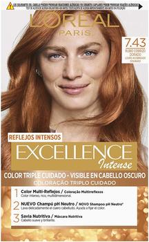 LOr&eacute;al Paris Excellence Intense 7.43 kupfer golden blond