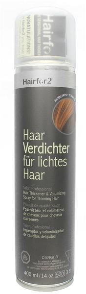 Hairfor2 HaarVerdichter für lichtes Haar - Kastanienbraun (400ml)