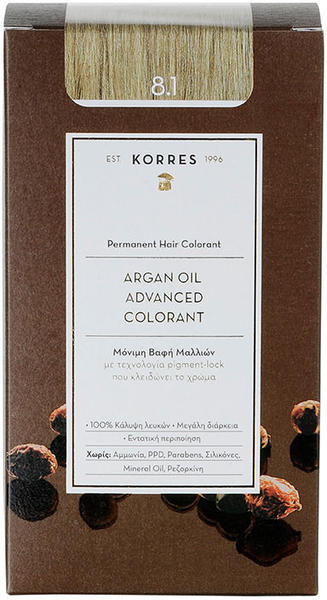 Korres Arganöl hochentwickelte Coloration (145 ml) 8.1 hellblond ash