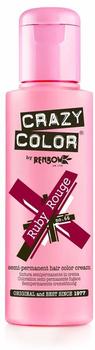 Crazy Color Semi-Permanent Hair Color Cream - Ruby Rouge (100 ml)