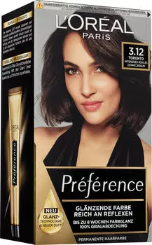 L'Or&eacute;al Paris Pr&eacute;f&eacute;rence Haarfarbe 3.12 Toronto