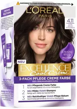 L'Or&eacute;al Excellence Cool Creme 4.11 Ultra k&uuml;hles Mittelbraun