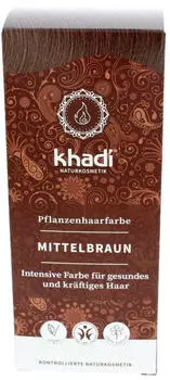 Khadi Pflanzenhaarfarbe mittelbraun (100g)