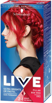Schwarzkopf Live Ultra Brights or Pastel Semi-Permanent Hair Dye 092 Red