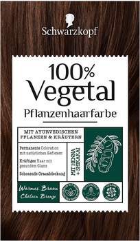 Schwarzkopf 100% Vegetal Pflanzenhaarfarbe Warmes Braun