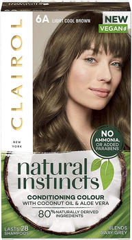 Clairol Natural Instincts Semi-Permanent Vegan Hair Dye 177ml 6A Light Cool Brown