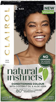 Clairol Natural Instincts Semi-Permanent Vegan Hair Dye 177ml 17 Midnight Black