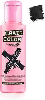 Crazy Color Semi-Permanent Hair Color Cream (100 ml) Natural Black