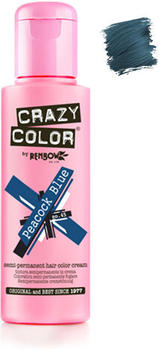 Renbow Crazy Color Semi-Permanent Hair Color Cream (100 ml) Peacock Blue