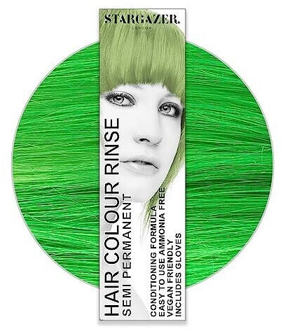 Stargazer Hair Colour Rinse Semi-Permanent UV Green (70ml)