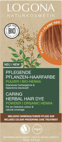 Logona Pflegende Pflanzen-Haarfarbe Pulver Bio-Henna flammenrot (100g)