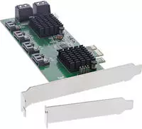 INLINE Schnittstellenkarte, 8x SATA 6Gb/s Controller, PCIe 2,0 (PCI-Express)