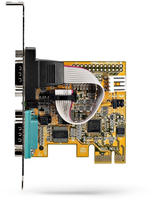 StarTech.com 2-Port PCI Express Serial Card, Dual Port PCIe to RS232 (DB9)