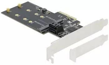 DeLock PCIe 3x SATA III / 2x M.2 (90499)
