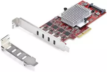 StarTech PCIe-Karte 4-Port USB-C 10Gbps unabhängige Controller (P10Q4C-USB-CARD)