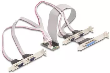 DeLock Mini PCIe I/O-Karte full size 4x RS-232, 1x Parallel (95279)