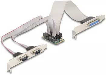 DeLock Mini PCIe I/O-Karte 2x RS-232, 1x Parallel (95277)